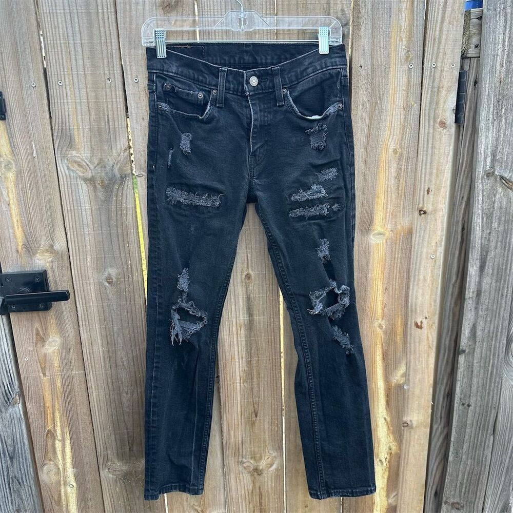 Levi's 511  Slim Black Distressed Jeans W29